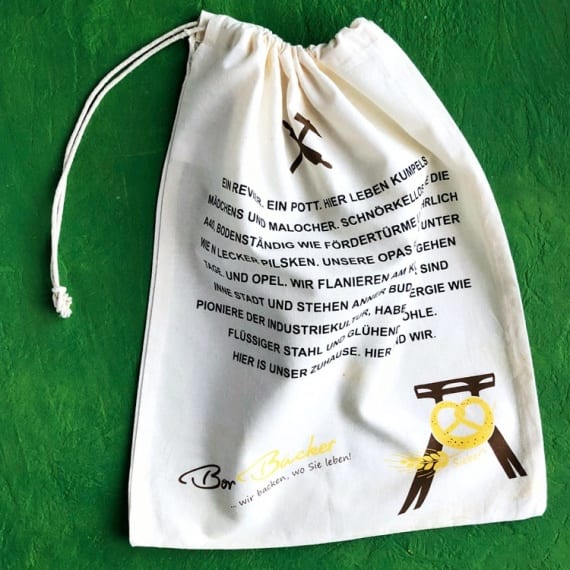 German Language Printed Drawstring Bags